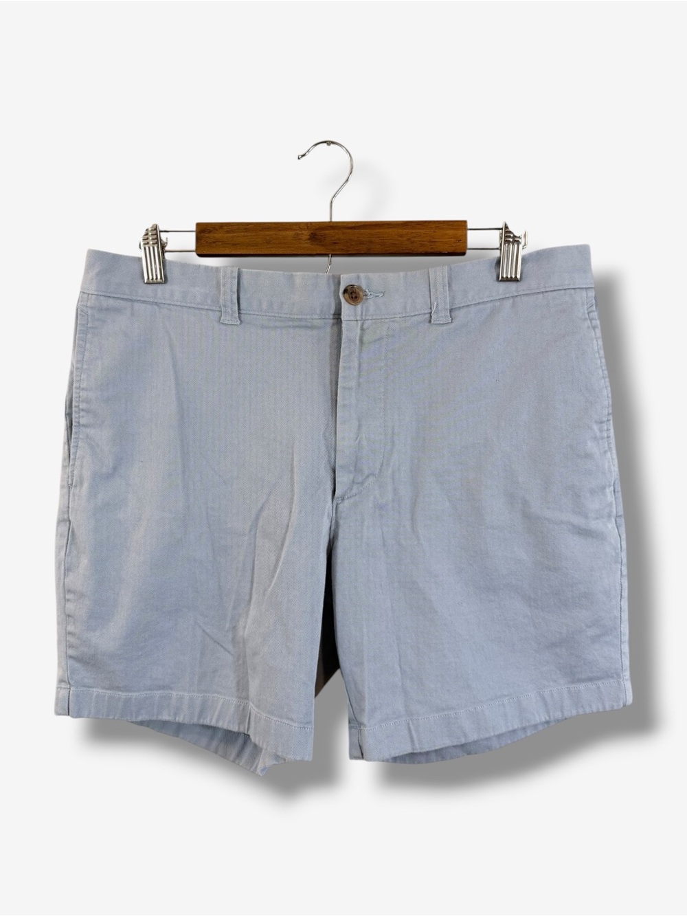 J. Crew 7” Flex Chino Shorts Size 34 Light Blue Preppy Nautical Coastal Summer